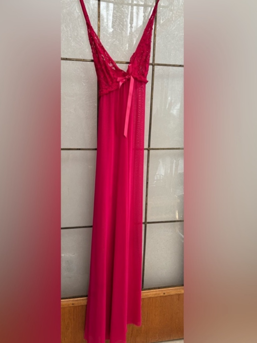 AVIDLOVE PINK LACE NIGHTIE 17” PTP